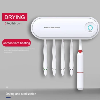

Toothbrush Holder Shaver Storage Rack UV Toothbrush Disinfectant Cleaning Agent Toothbrush Disinfection Sterilizer Bathroom