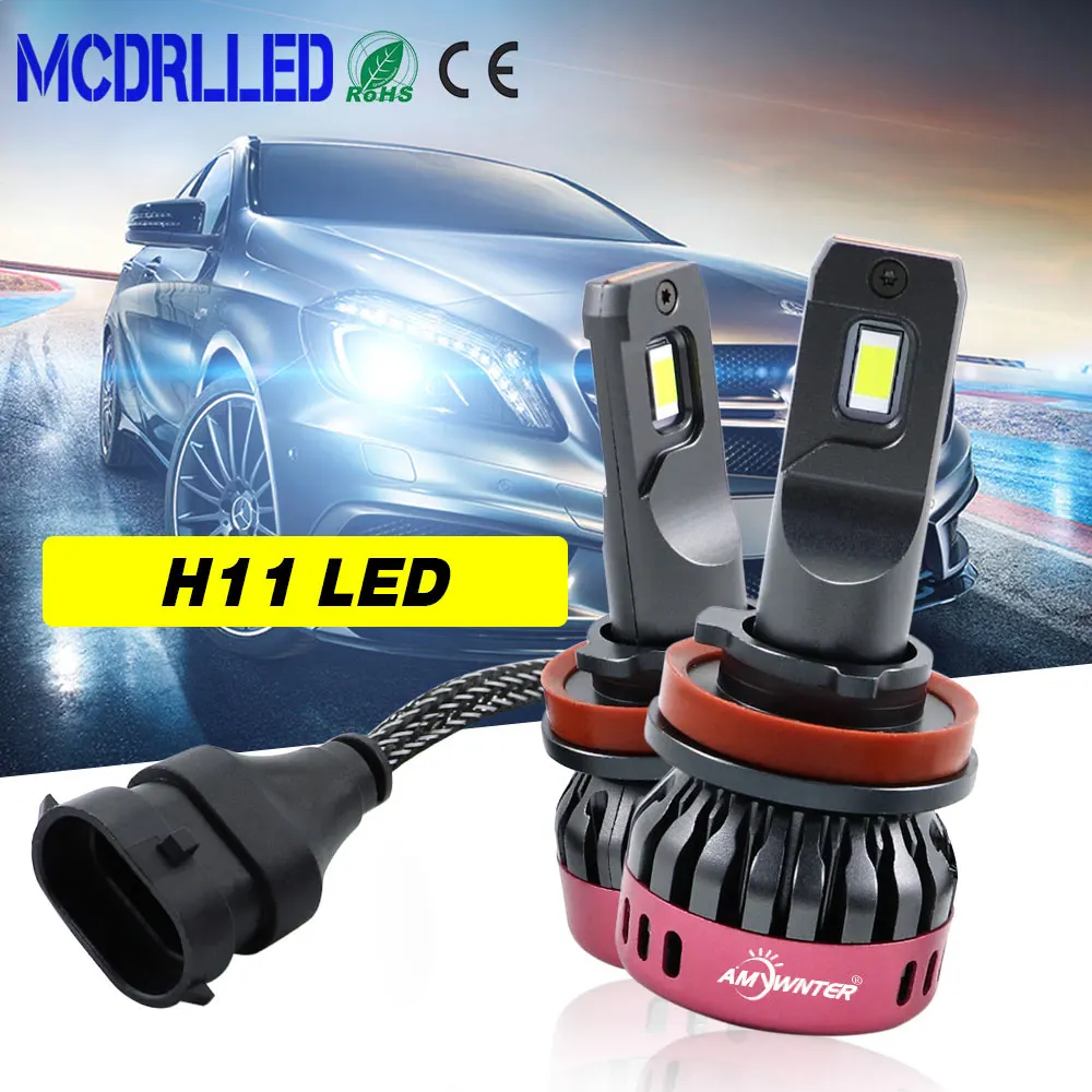 Mcdrlled 2020 новая Автомобильная фара H7 H4 Светодиодная лампа H8 H9 H11 супер яркие