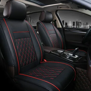 

Universal 1pc Luxury PU Leather Car Seat Cover Accessories Cushion autocovers with Tire Track for cars auto product