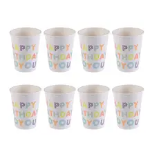 8 шт бумажный стаканчик Золотая фольга одноразовые цветные стаканчики на день рождения для детского дня рождения