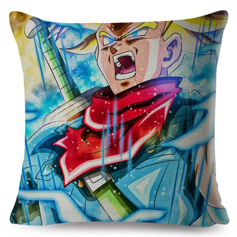 Классический Аниме Dragon Ball логотип Наволочка для дивана мультяшное украшение для дома Сон Гоку льняная наволочка 45*45 см наволочка - Цвет: 2