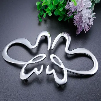

128mm Butterfly Shape Cabinet Closet Door Handles For Modern Hardware Furniture Drawer Creative Knob Bright chrome Pull Knobs