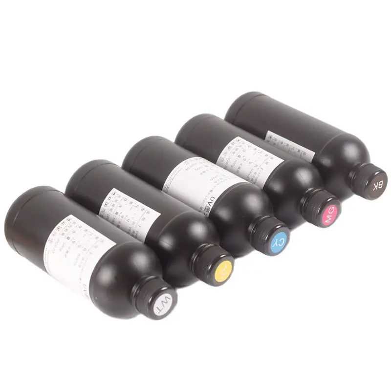 250ML 500ML Hard ink.LED UV Ink for DX3 DX4 DX6 DX7 DX5 Printhead Desktop and Large Format Inkjet Printer.Small UV printer ink