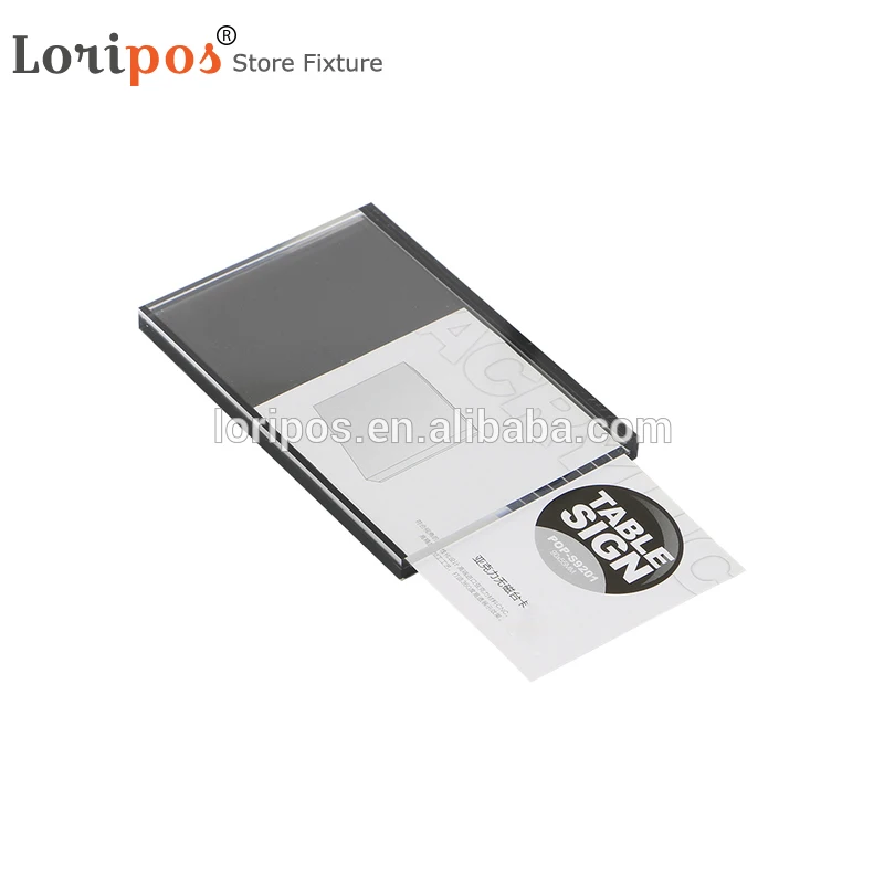 Transparent Cover Back Base Wall Mounted Price Tag Shef Price Display Frame Supermarket Label Holder Picture Frame Desk Sign