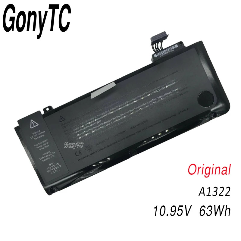 10,95 v 63.5Wh A1322 Аккумулятор для ноутбука для APPLE Macbook Pro 1" A1278 Mid 2009/2010/2011/2012 - Цвет: Black