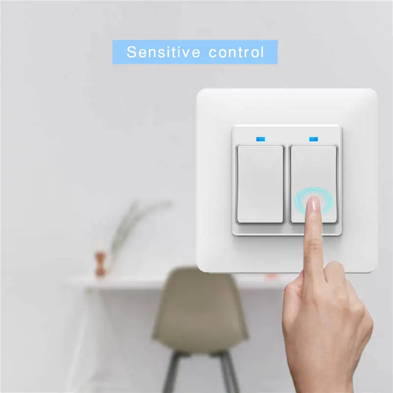 WiFi смарт-кнопочный переключатель приложение Дистанционное Управление работает с Amazon Alexa Google Home для голосового Управление 1/2Gang домашний умный переключатель