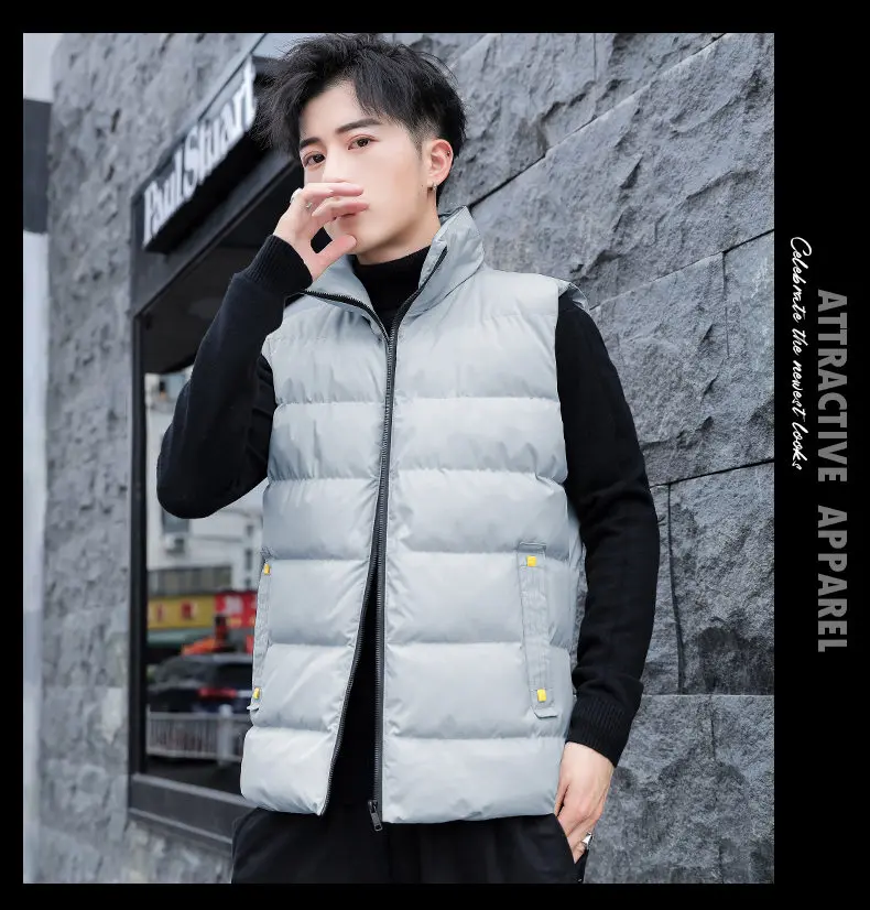 8XL Vest Coat Men 2019 Autumn Male Sleeveless Jacket Coat Winter Warm Waistcoat Padded Down Vest Men Brand MuLS Cloths Plus Size 11