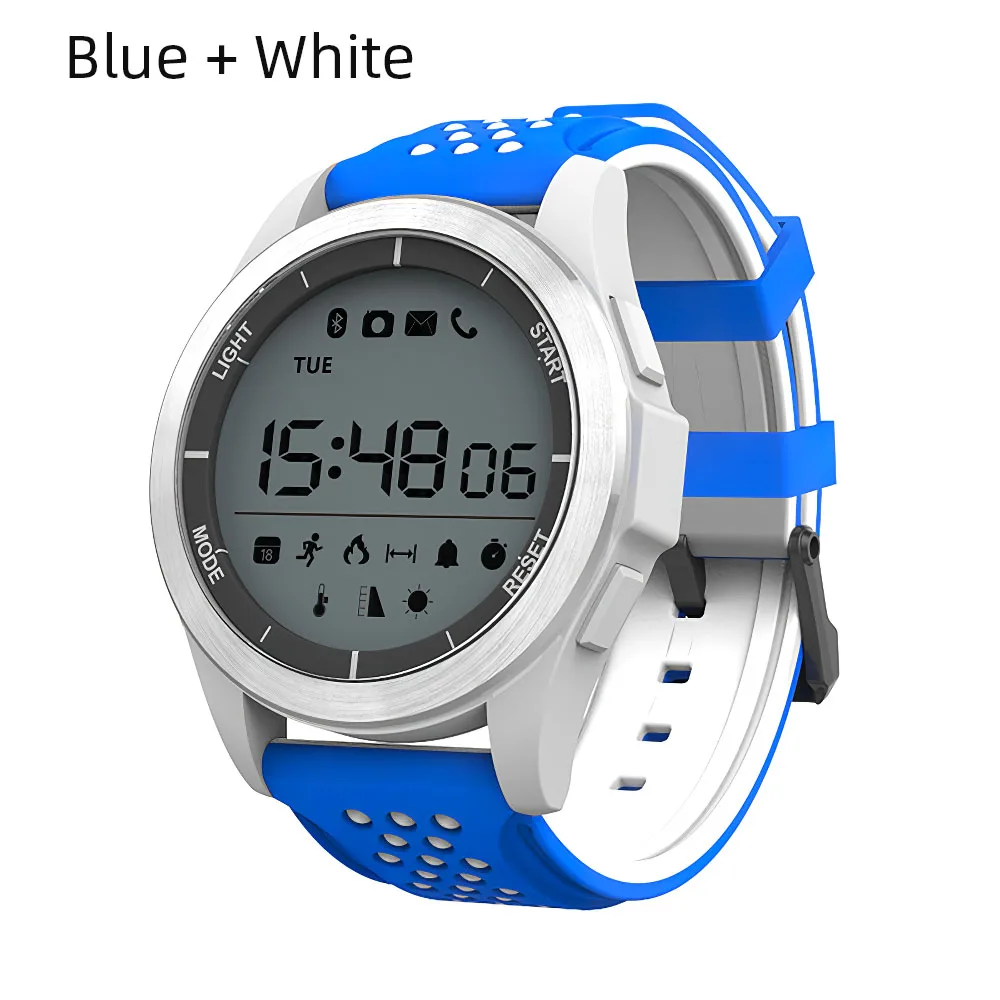 Blue White Длинный режим ожидания смарт-браслет часы браслет погода мода Bluetooth открытый монитор сна будильник Здоровье Спорт счетчик шагов - Цвет: Blue White
