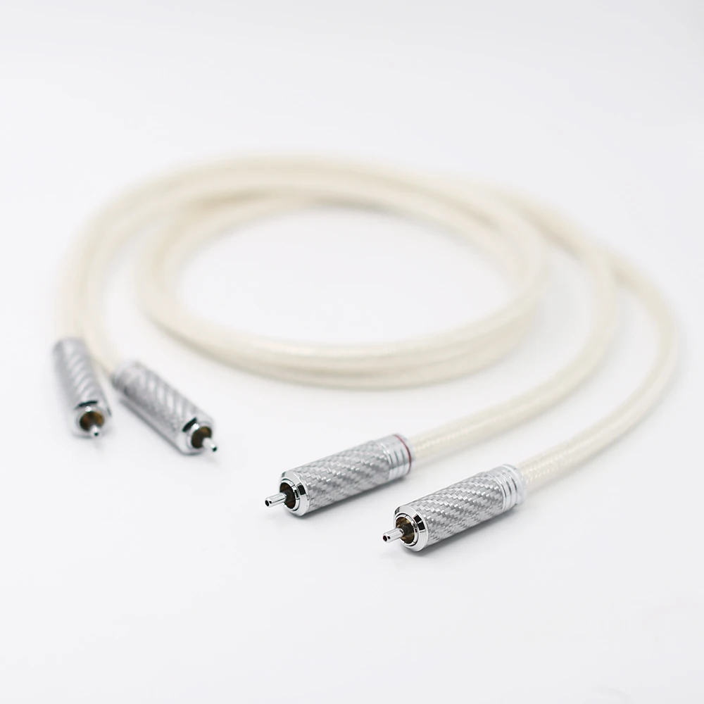 QED Подпись посеребренный OCC RCA кабель аналоговый аудио с углеродным волокном |