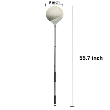 

High Quality Removable Turning Peel 55.7 Inch Round Pizza Turning Peel Stainless Steel Turning Pizza Peel Paddle Long Pizza Tool