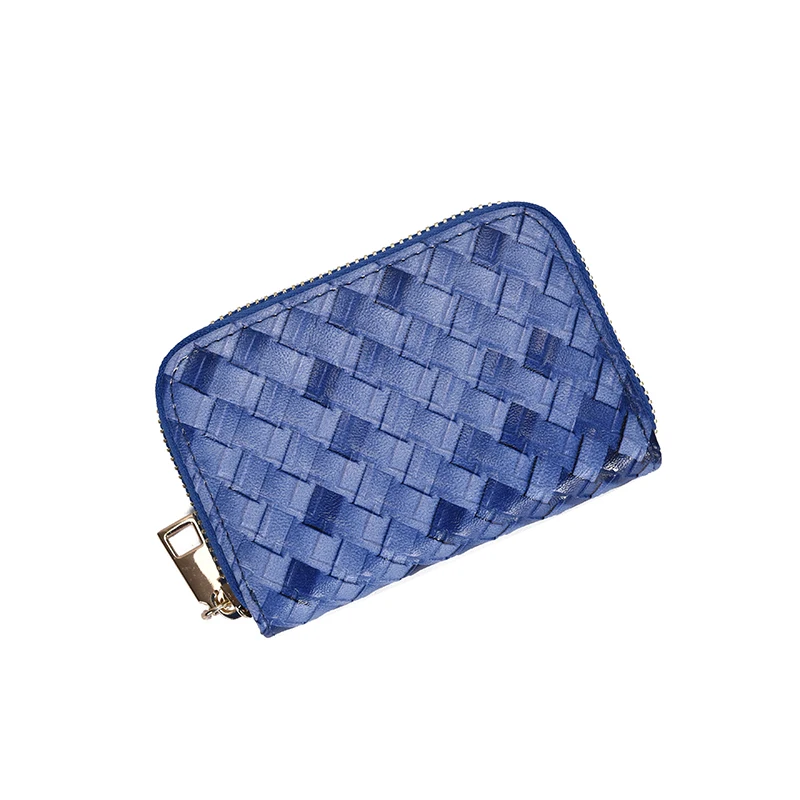 Роскошный дизайнерский кошелек Botte с узором GA Mini, мужской женский кошелек с отделением для карт из искусственной кожи, модные маленькие классические сумки для монет - Цвет: blue