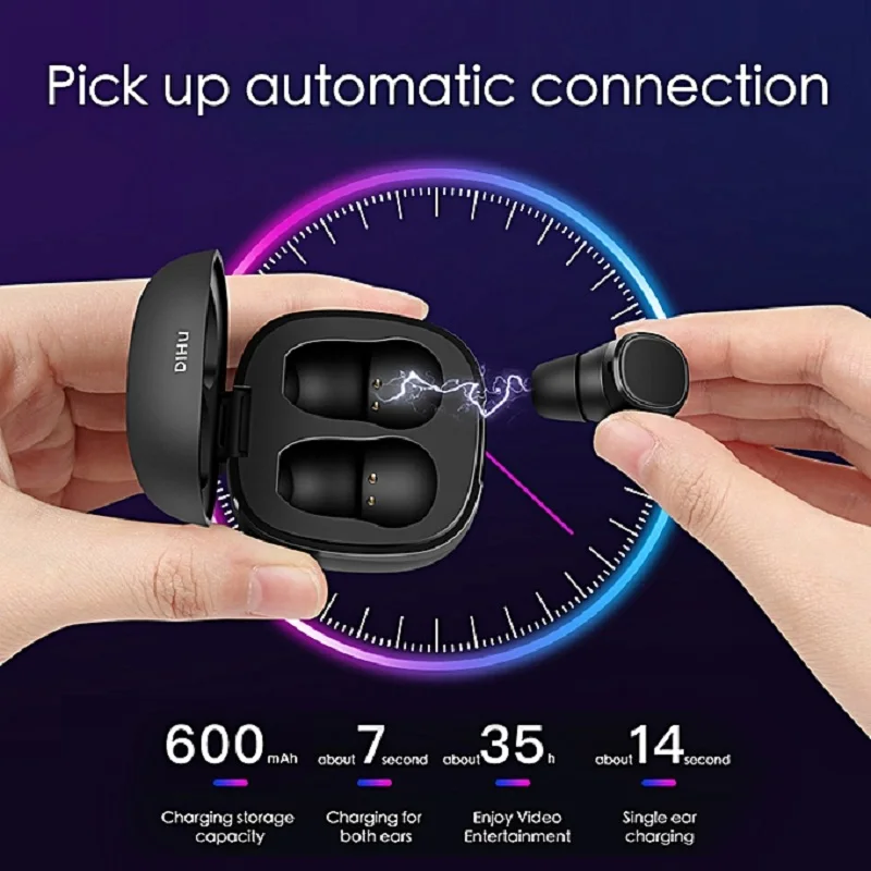 DIHU T1X Bluetooth 5,0 наушники-вкладыши Молодежная версия стерео бас наушники с микрофоном наушники AI управление