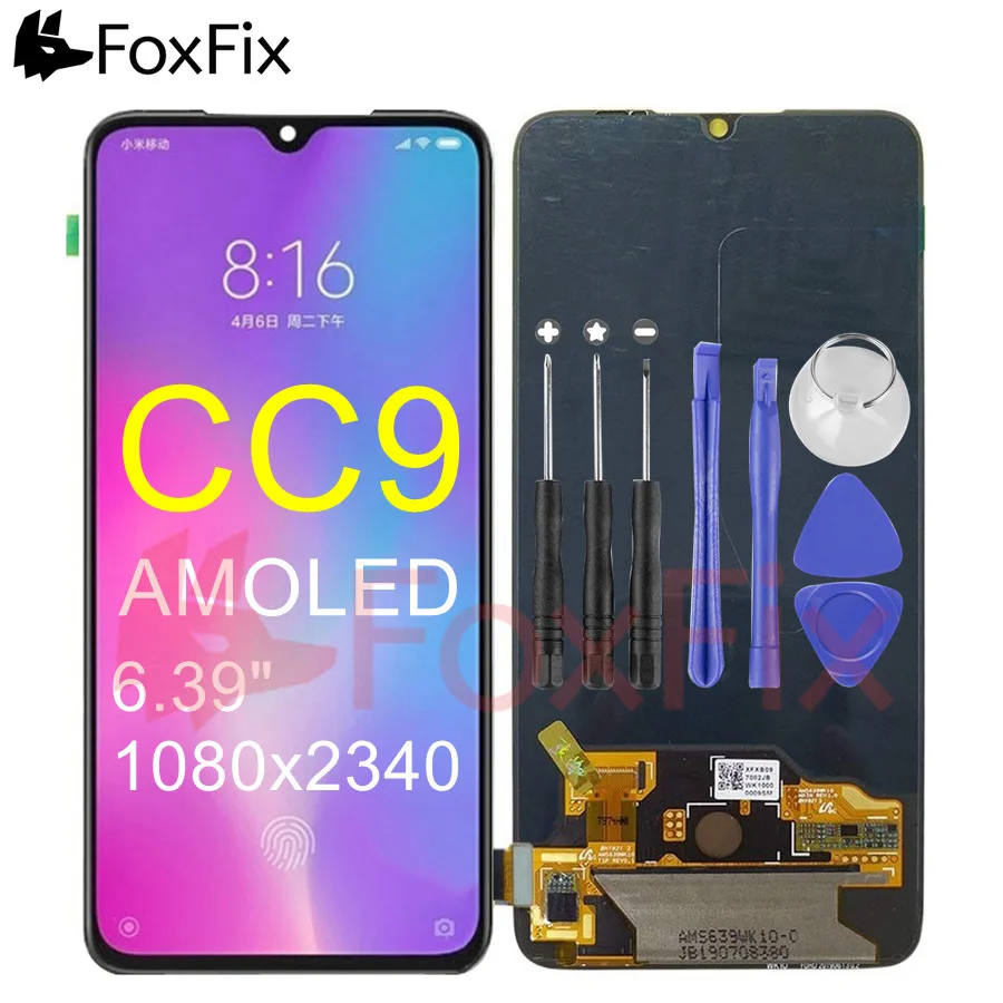AMOLED дисплей для Xiaomi mi CC9 ЖК-экран Сенсорная панель дигитайзер сборка mi A3 Замена для Xiao mi cc9e mi cc9 lcd