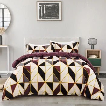 

New Elegant Plaid Series Bed Linen Queen King Duvet Cover Bed Home Comforter Bedding Linens Pillow Textile Cover Home Sets Case