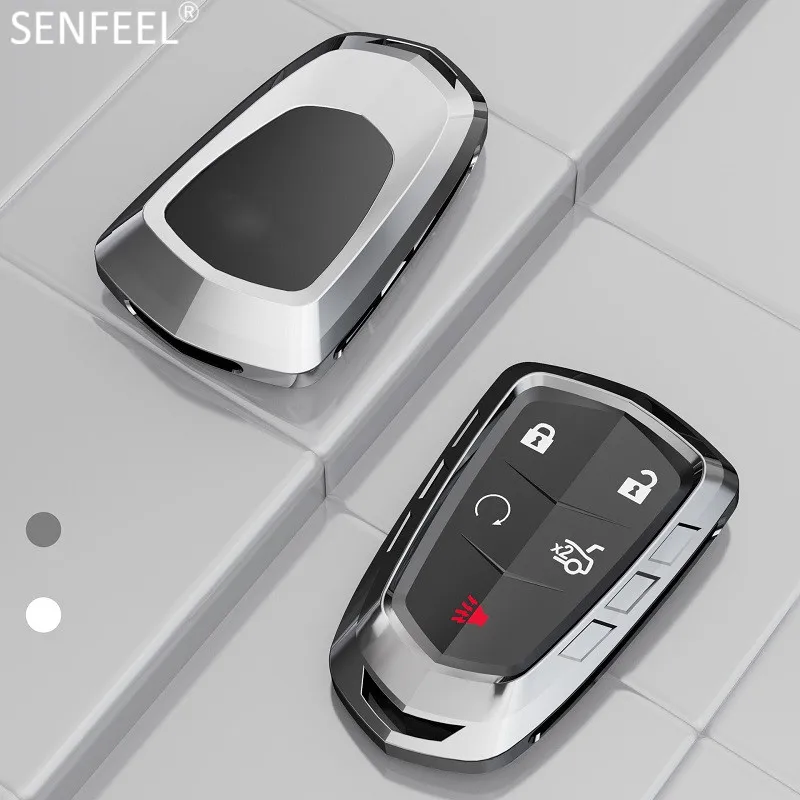 

Zinc Alloy Car Key Cover Case For Cadillac Escalade CTS XTS ATS ATS-L XLS SRX 2015 4/5/6 Button 28T CTS-V XT5 CT6 Protect Shell