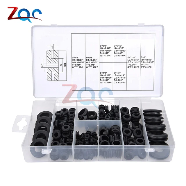 180PCS Rubber Grommet Kits Metric Rubber O Rings Assortment Set Sealing O  Rings Rubber Washer Gasket for Household Vehicle - AliExpress