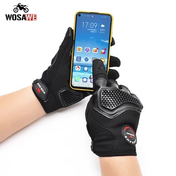 

WOSEWE Full Fnger Motorcycle Gloves Touch screen Gloves Touch Screen Off-road Moto Gloves TPU Guantes Motorbike Riding Gloves