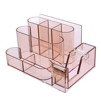

Multifunction Pen Holder Square Pen Pencil Holder Book Stand Tape Dispenser Office Desktop Storage Box