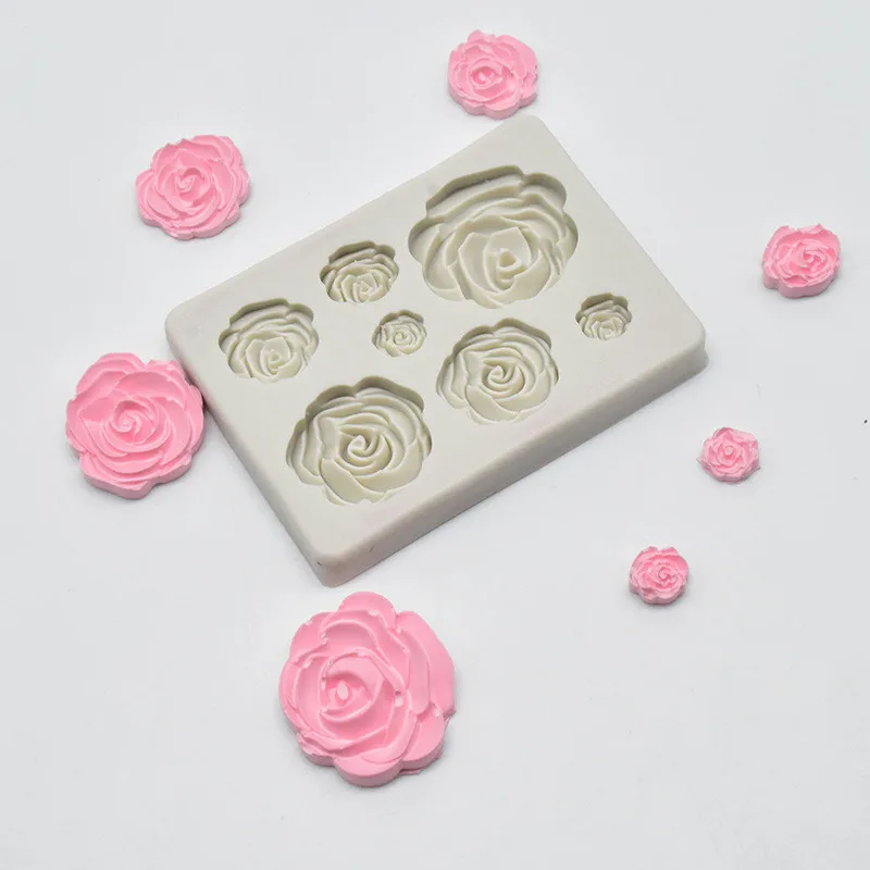 Sugarcraft 3D цветок силиконовые помадки торт плесень торт кекс украшения инструменты глина Конфета из смолы плесень