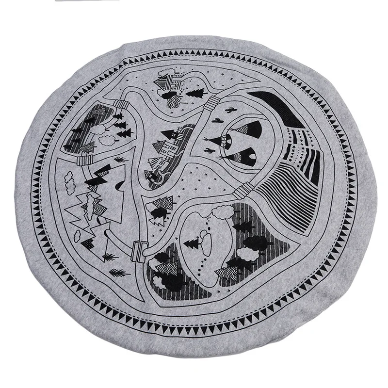 Hot Selling CHILDREN'S Creeping Mat Game round Mat Rug Europe And America Baby Home Printed Game Mat