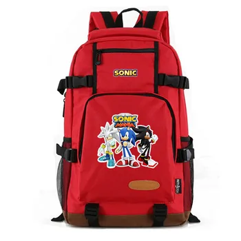 

2020 Unisex Funny Black Sonic Pattern Backpack Mountain climbing Bag Large Capacity Work Backpack School Backpack for teens