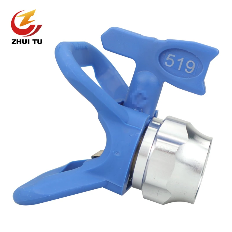 Spray Gun Blue Nozzle Seat Spray Paint Accessory Universal Tool Airless Paint Spray Gun Flat Tip Nozzle Guard Seat Paint Sprayer