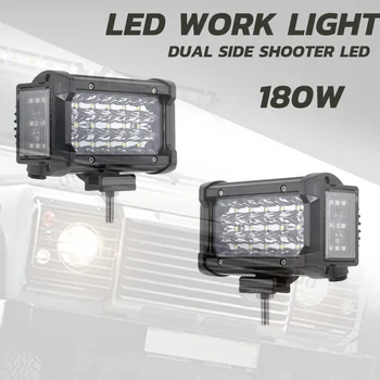 

For 4x4 Trucks Off-road Vehicles Brand New 5 Inch 180W LED Work LIght 10-30V Side Luminous Light Bar Car Offroad Driving Light
