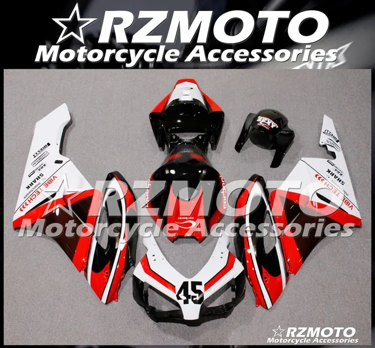 4 Free Gifts New ABS Injection Mold Full Fairing Kit Body set fit for HONDA CBR1000RR 1000RR 2004 2005 04 05 Red Black 45