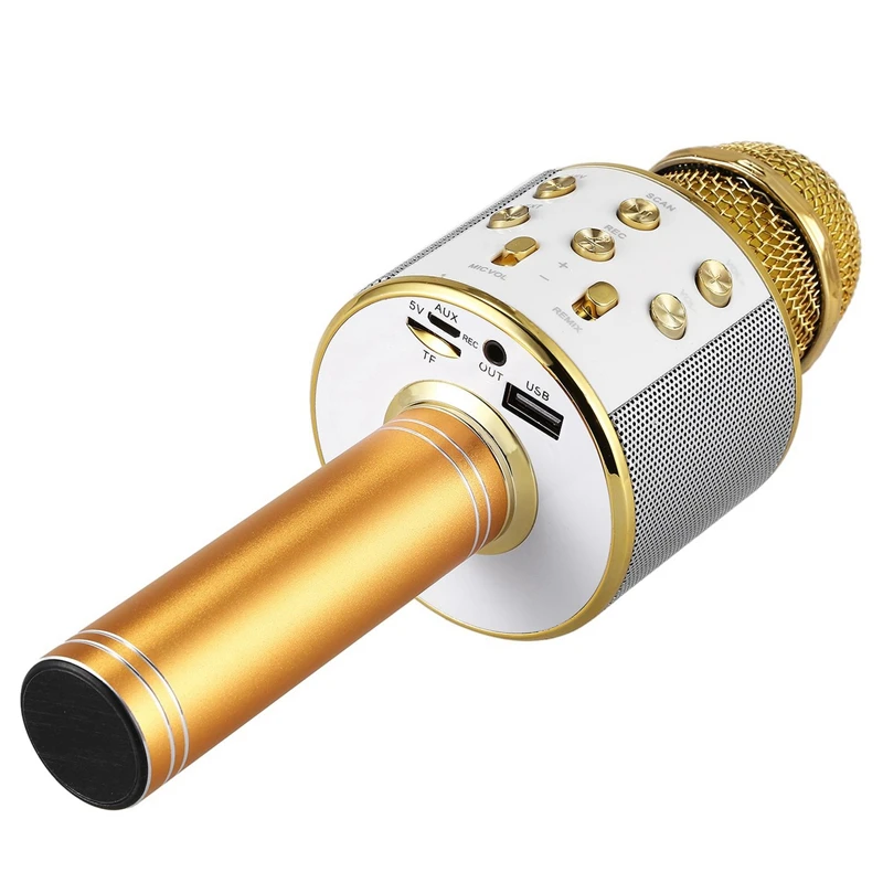 Профессиональный Bluetooth беспроводной микрофон для караоке портативный Bluetooth мини домашний KTV для воспроизведения музыки и пения динамик плеер
