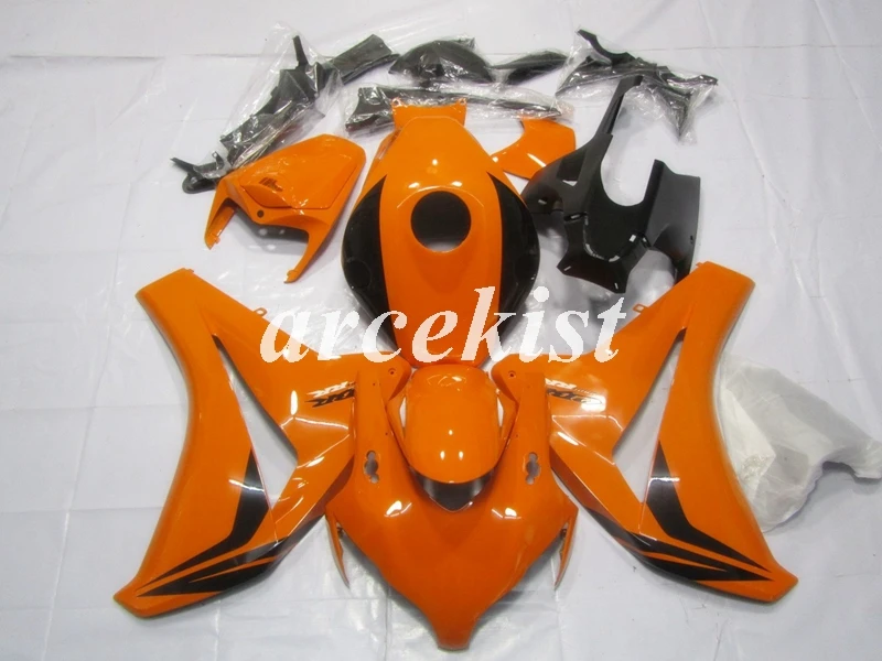Литьевая Форма ABS мотоцикл обтекатель комплект Подходит для Honda CBR1000RR 08 09 10 11 2008 2009 2010 2011 тела набор желтый - Цвет: orange