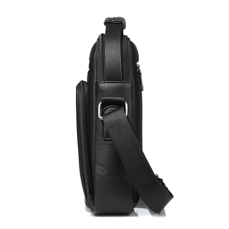 WEIXIER Brand Men's Bag Youth Messenger Bag Zipper Leather Bag Ipad Handbag Men's Shoulder Bag