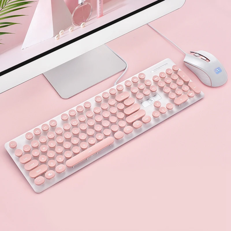 Портативный игровой набор детской мыши проводная игровая клавиатура с круглой