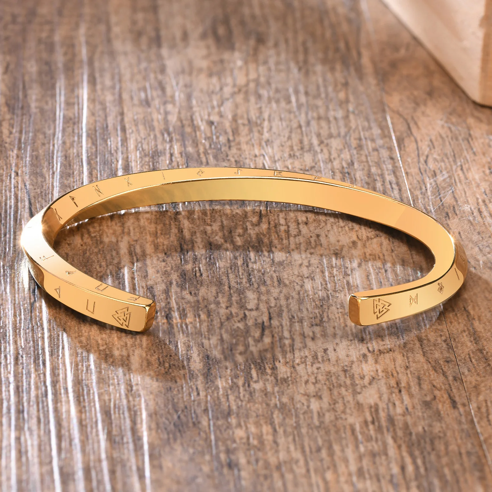 Metal Bracelet Stainless Steel Bracelet Nordic Runes Bangles Men Bracelet Stainless steel Twist Mobius Bangle Bracelets Male Jewelry
