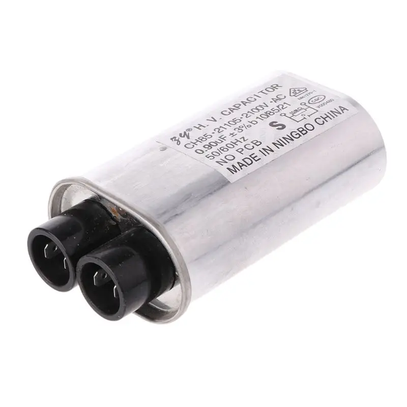 AC 2100V Microwave Oven High Voltage HV Capacitor 0.90μF Replacement Universal 