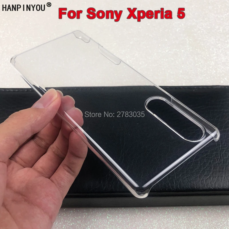 

For Sony Xperia 5 6.1" Glossy Snap Phone Case Crystal Invisible Hard PC Cover Clear Protect Back Shell