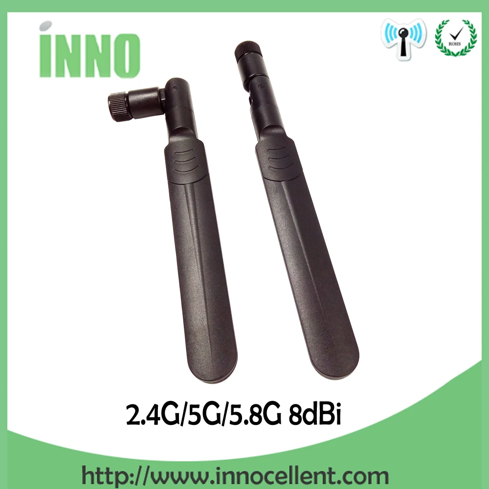 

2pcs 2.4GHz 5GHz 5.8GHz Antenna wifi 8dBi SMA Male Connector Dual Band antena Wi Fi Antenne for router 2.4 ghz antenne 5G