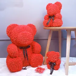 20 см 40 см медведь мягкие плюшевые животные креативный китайский подарок на день Святого Валентина розы Медведь кукла плюшевый подарок на