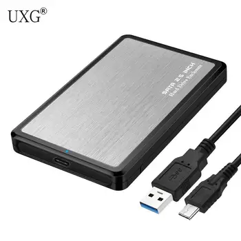 

USB-C Type-C to 2.5" SATA SSD HDD 22Pin External Hard Disk Enclosure for Laptop & PC