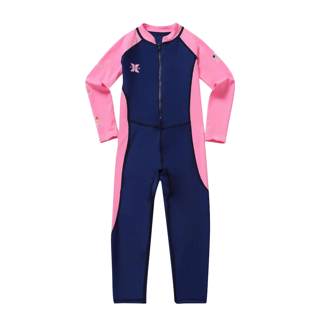 Kids Swimsuit Girl Boys Long Sleeve UV Sun Protection Full Body Rash Guard Kids Wetsuit for Water Sports