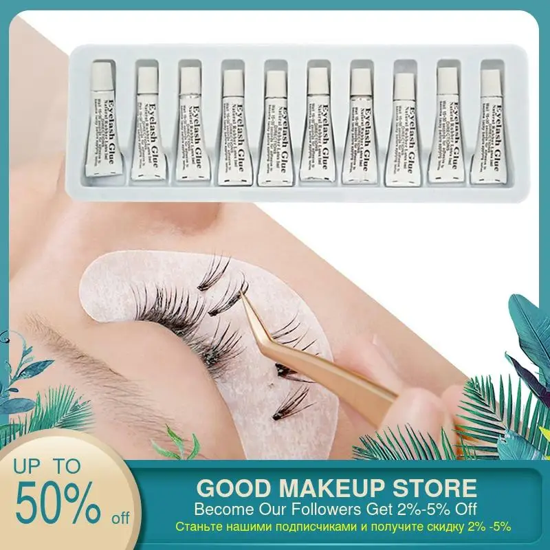 Профессиональный Быстросохнущий латексный клей для ресниц 10 шт./лот 2 мл