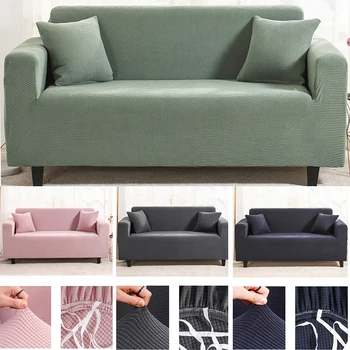 

Claroom Pure Color Elastic Couch Sofa Cover Slipcover 1/2/3/4-seater For Furniture Cover Room Living Sofa DS52# Armchair