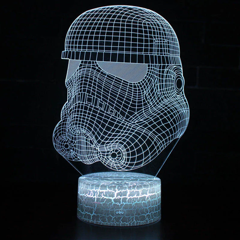 7 Colors Change King светильник Star Wars Master Yoda Darth Vader R2D2 Death BB8 Trek Millennium X Fighter 7 цветов Изменение 3D оптический Ночник светильник - Испускаемый цвет: 7 Colors Change