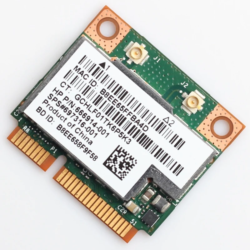 Двухдиапазонный BCM943228HMB 802.11A/B/G/N 300 Мбит/с Wi Fi Беспроводной карты Bluetooth 4 0 Половина
