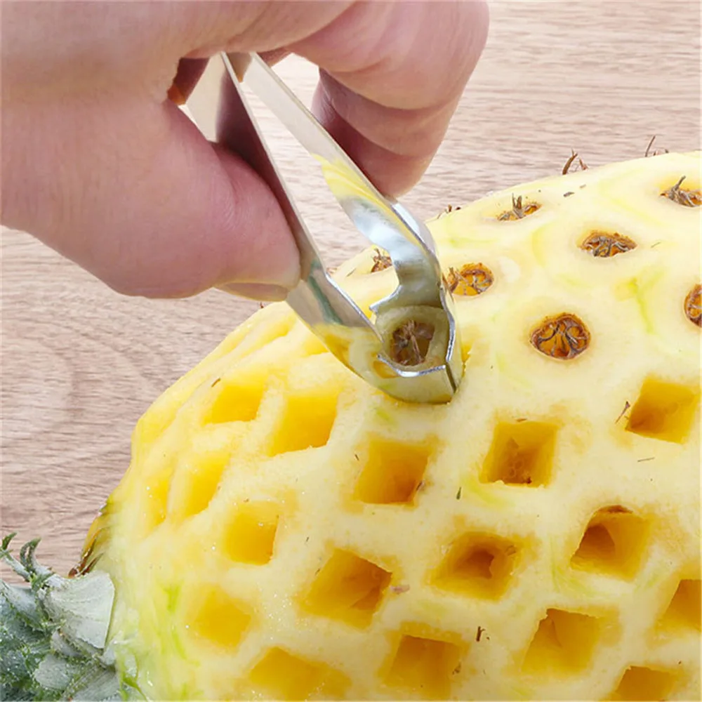 Клубника Huller фрукты Овощечистка ананаса нож резак из нержавеющей стали кухонные ножевые гаджеты ананас слайсер зажимы