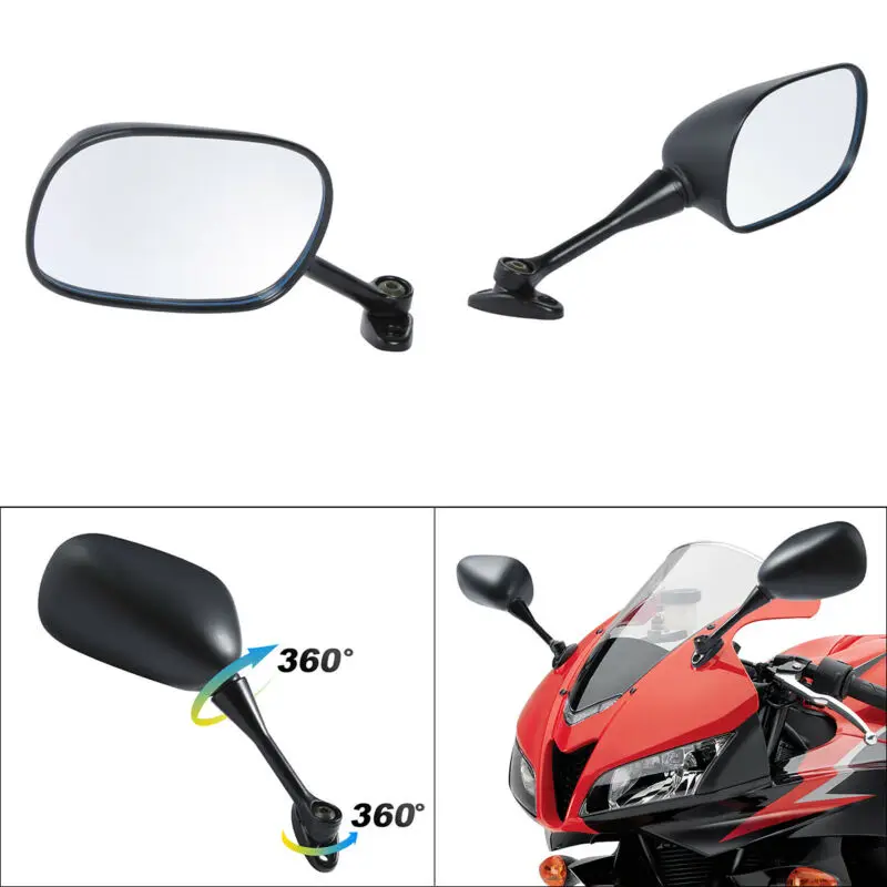 Motorcycle Side Black Rear View Mirrors For Honda Cbr600rr 20032019