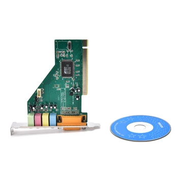

New 4 Channel 5.1 Surround 3D PC PCI Sound Audio Card w/Game MIDI Port Sound Card for PC Windows XP/7/8/10