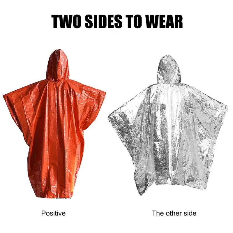 Спасательный Многофункциональный фольгированный дождевик водонепроницаемый изоляционный аварийный алюминиевый слой яркость спасательный дождевик