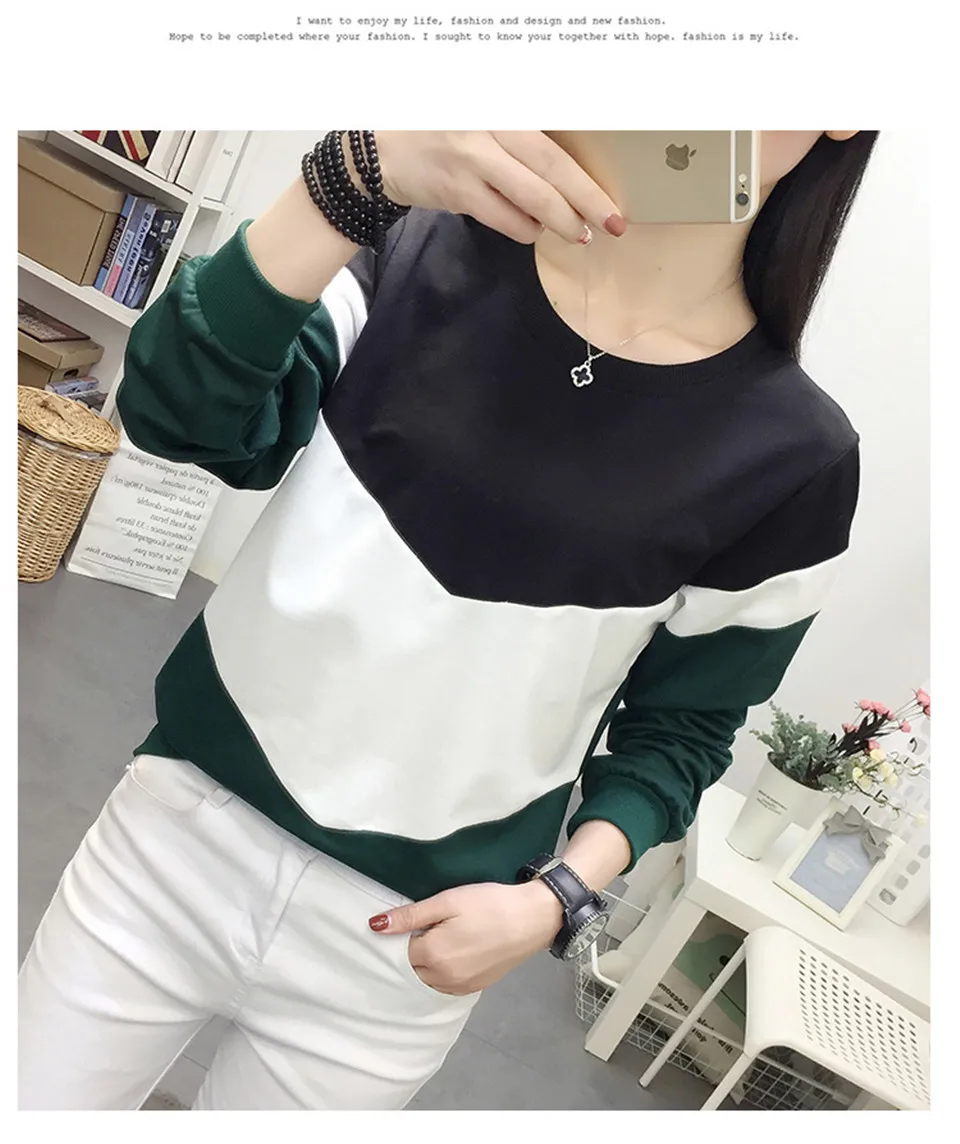 Sudaderas mujer Мягкая Повседневная полосатая свободная спортивная одежда с круглым вырезом модный спортивный костюм осенний женский свитер джемпер с длинными рукавами