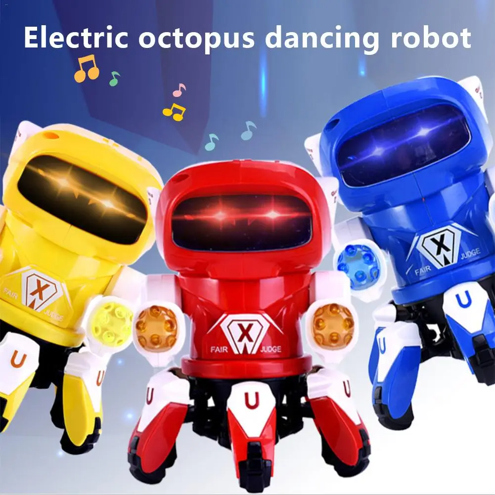 Электрический шестикоготь Robotes Aring Swing электрика танцы шесть когтей рыбок Маленький 6 роботов с подсветкой Музыка дети погремушки