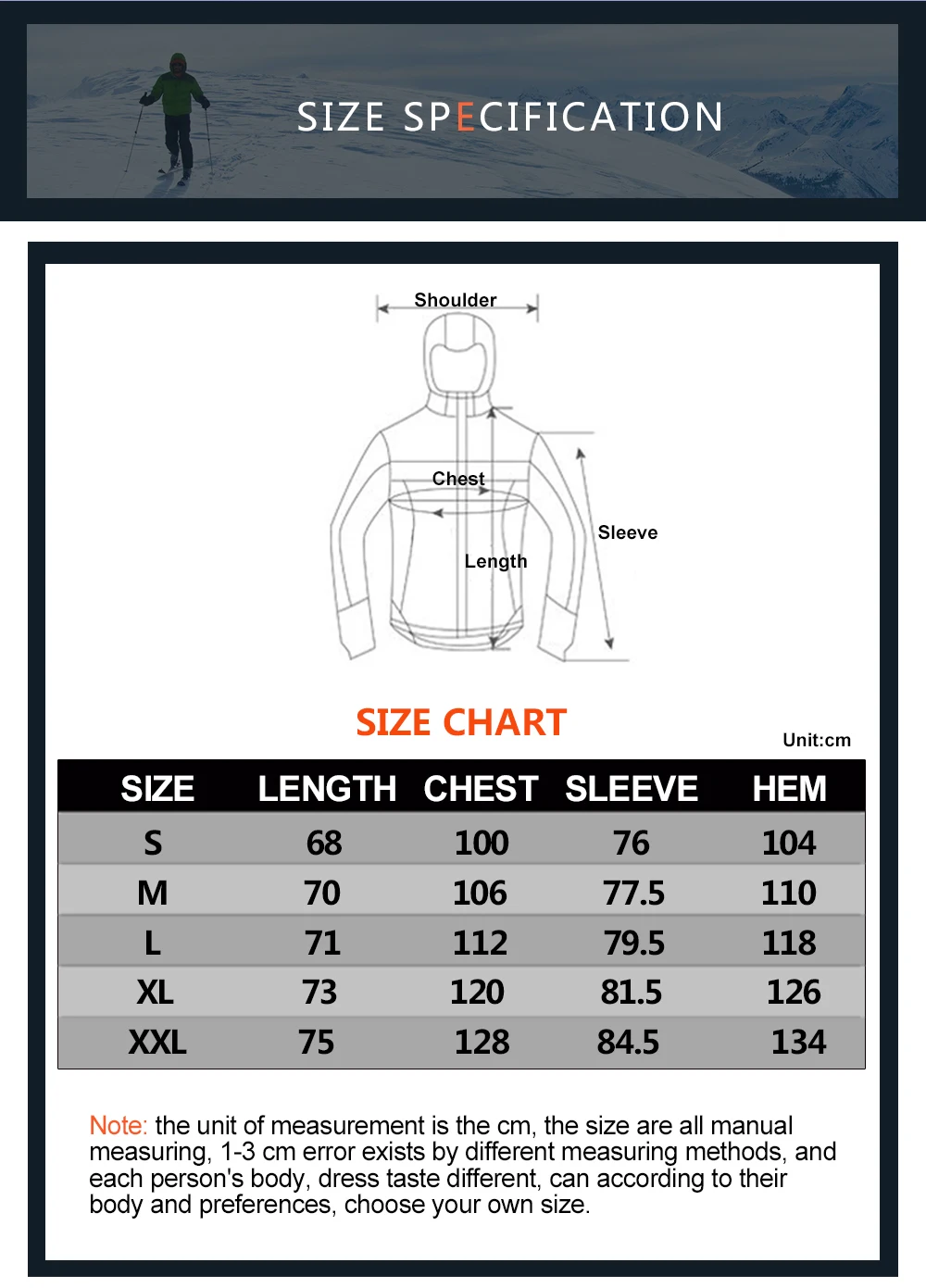 hiking ski jacket women